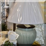 L27. Frederick Cooper celadon lamp. 